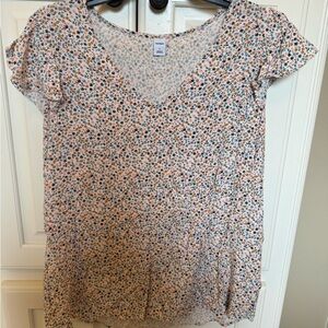 Old Navy White Cap Sleeve Relaxed Blouse